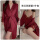 枣红色睡裙+外袍腰带