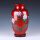 水晶釉富贵红牡丹冬瓜瓶+木底座