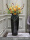 黑釉花瓶-120高+黄色开心果花束