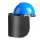 黑色pvc面屏+铝支架+一指键(颜色随机)安全帽