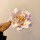 96#鸭嘴夹-浅粉色玫瑰花