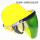 黄色安全帽+浅绿色镜片合金支架