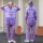 120水晶雨衣套装-紫雪花(双帽檐)