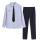 男生泰式苌袖衬衫+黑色领带+藏青色裤子