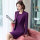紫色西装+连衣裙