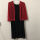 1621红色披肩短.款+黑色背心裙