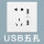 USB+五孔插座