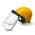圆顶黄安全帽+支架+1.5厚PC面屏