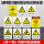 黄色警告标识11张(套餐3)PVC塑料板