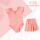 藕粉短袖+藕粉雪纺裙
