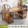 1.3米新中式单桌配圈椅 (南榆木