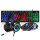 悬浮彩虹键盘黑+有声机械鼠标宏定义版+耳机