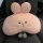 粉色兔子头枕【单个】