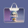 蓝色 【紫读书兔】可手提+可挂行李箱