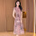 粉色 -新中式国风改良旗袍