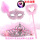 粉色面具+发光皇冠头纱+发光仙女