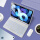【带笔槽款】薰衣草紫（圆）背光白键盘+白鼠标
