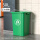 50L绿色正方形桶送一卷垃圾袋