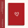 书本款-红色爱心+钢化膜