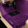 紫色款-皮花毯