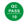 1厘米绿底白字QCPASS 10号 1件是2000