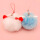 白毛球红蟹角+蓝毛球猫耳