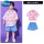 DL05粉色花花衬衫+D01牛仔短裤