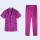 男西服领紫色短袖上衣裤子