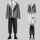 【3件】灰大衣+CS40白衬衫+254黑