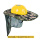 黄色风扇帽迷彩拉链款（35cm长帘）透气款