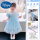 B8256蓝色公主裙+披风+皇冠魔法