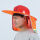 红色风扇帽+折叠遮阳帽