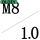 R-M8*1.0P 外径16厚度8