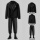 【3件】黑呢子+黑毛衣+254加绒黑