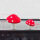 红色大小蘑菇【1对】送无痕胶
