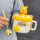 黄色320ml+3个3D贴+带礼盒+勺子
