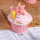 粉色奶油纸杯蛋糕(小熊款)