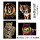 猛兽动物系列(一套4张)+2个相框