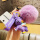 独角兽马小驰-紫+紫毛球