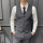 【灰色】马甲+白衬衣+领带