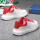21076-1白红鞋带【平底】