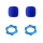 适用K12蓝色海绵套2个+蓝色六角
