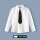 白色 衬衫+黑色领带
