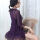 深紫色 外袍+吊裙+内裤+腰带