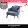 沙发椅蓝灰/棉麻/碳素钢椅脚 0cm
