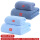 2浴巾+2毛巾蓝+蓝灰喜字