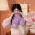 库洛米紫色围巾