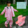 901粉色(背带裤+上衣+雨鞋)