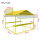 黄色框架+黄色篷布+阳光板+桌子