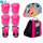 粉色护具+头盔+轮滑包L码（70-100斤）